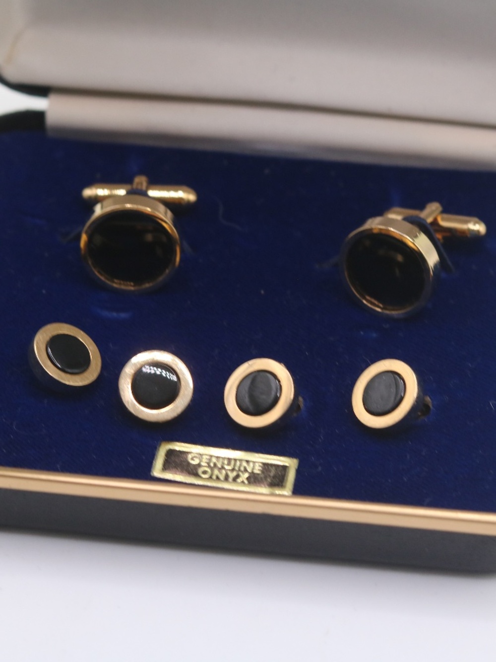 Black Tuxedo Cufflinks and Studs
